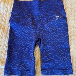 Gymshark Adapt Animal Seamless Cycling Shorts (M) - Court Blue